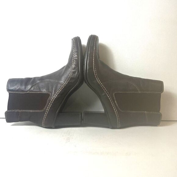 Naturalizer Ankle Bootie Womens 10B Brown Leather Pull On High Heel Casual Boots - Picture 5 of 12